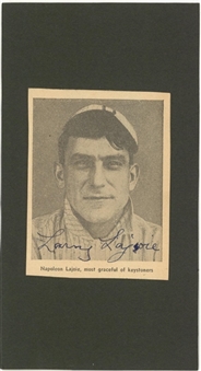 Napoleon Lajoie Signed "Larry Lajoie" Newspaper Photo (Beckett)
